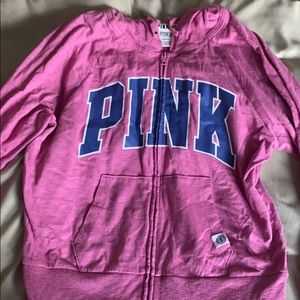 PINK Full Zip Hoodie - LG